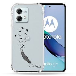 Coque Transparente Pour Motorola G84 5G Plume Infini
