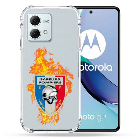 Coque Transparente Pour Motorola G84 5G Pompier Feu