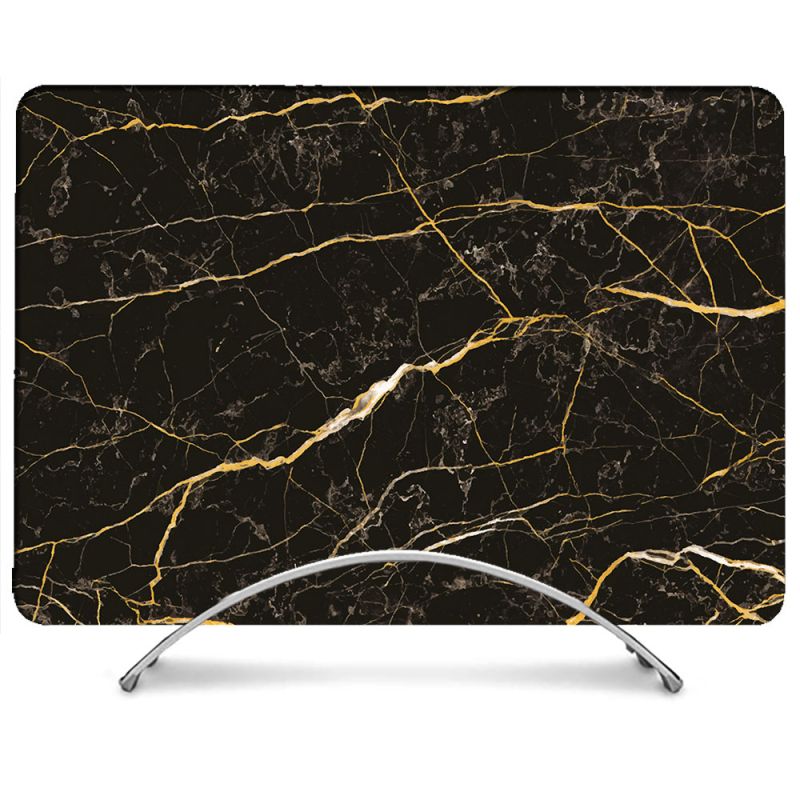 Coque Intégrale Pour MacBook Air M2 M3 13.6 Texture Marbre Noir