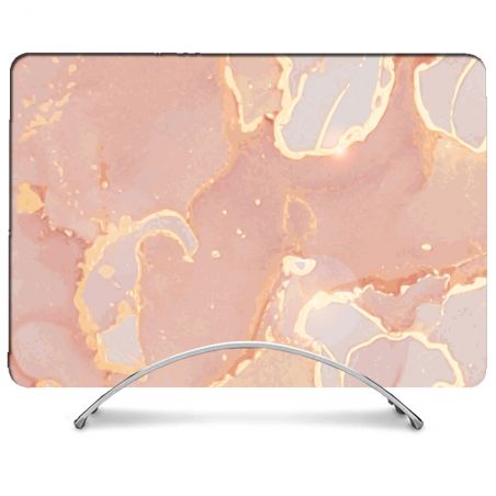 Coque Intégrale Pour MacBook Air M2 M3 13.6 Texture Marbre Rose