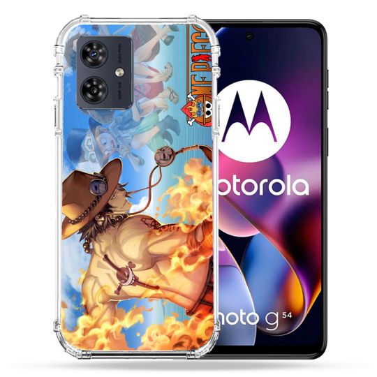 Coque Renforcée Pour Motorola G54 5G Manga One Piece Ace Color