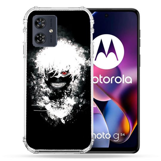 Coque Renforcée Pour Motorola G54 5G Manga Tokyo Ghoul Kaneki Tag