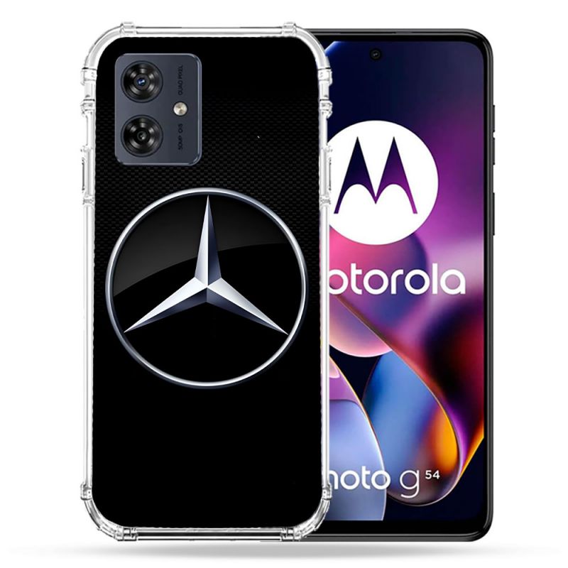 Coque Renforcée Pour Motorola G54 5G Mercedes Carbone