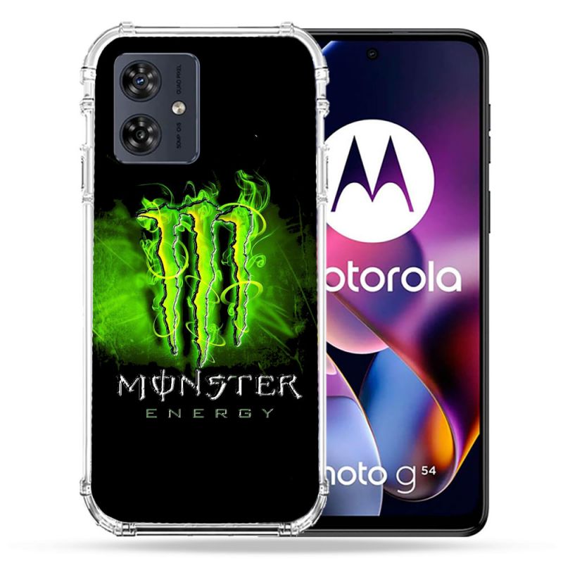 Coque Renforcée Pour Motorola G54 5G Monster Energy Vert