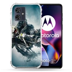 Coque Renforcée Pour Motorola G54 5G Moto Cross Ombre