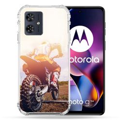 Coque Renforcée Pour Motorola G54 5G Moto Cross Soleil