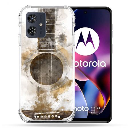 Coque Renforcée Pour Motorola G54 5G Musique Guitare Tag