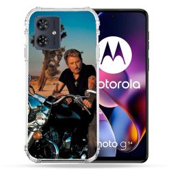 Coque Renforcée Pour Motorola G54 5G Musique Johnny Hallyday Moto