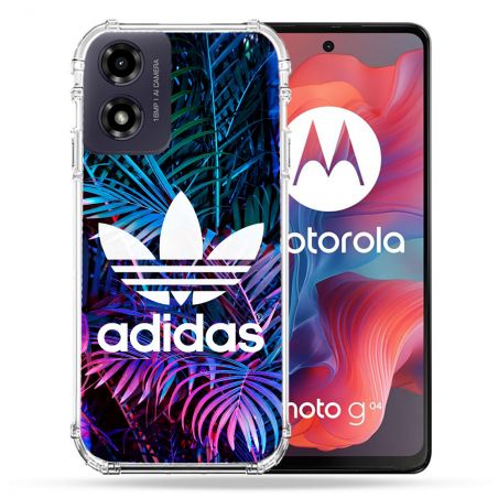 Coque Renforcée Pour Motorola G04 4G Adidas Palmier