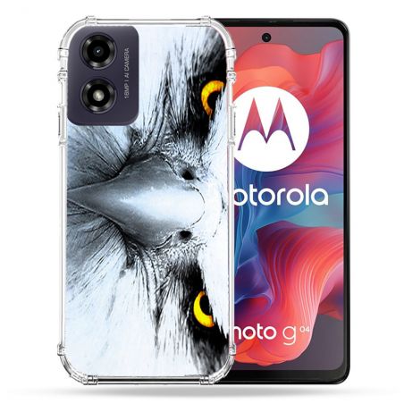 Coque Renforcée Pour Motorola G04 4G Animal Aigle Royal Blanc
