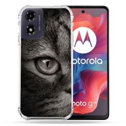 Coque Renforcée Pour Motorola G04 4G Animal Chat Gris
