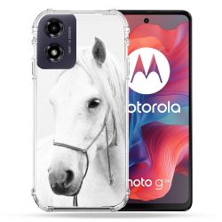 Coque Renforcée Pour Motorola G04 4G Animal Cheval Cristal