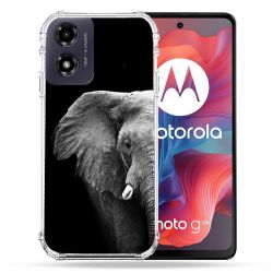 Coque Renforcée Pour Motorola G04 4G Animal Elephant Noir