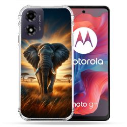 Coque Renforcée Pour Motorola G04 4G Animal Elephant Savane