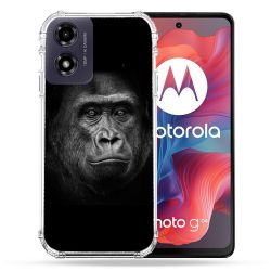 Coque Renforcée Pour Motorola G04 4G Animal Gorille Noir
