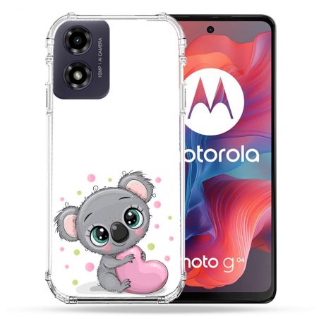 Coque Renforcée Pour Motorola G04 4G Animal Koala Cœur