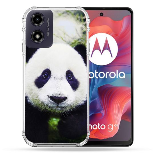 Coque Renforcée Pour Motorola G04 4G Animal Panda Color