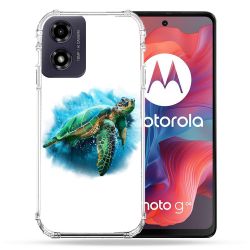 Coque Renforcée Pour Motorola G04 4G Animal Tortue Blanche multicolore