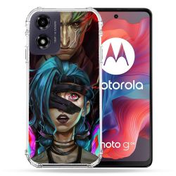 Coque Renforcée Pour Motorola G04 4G Arcane Jynx Bleu