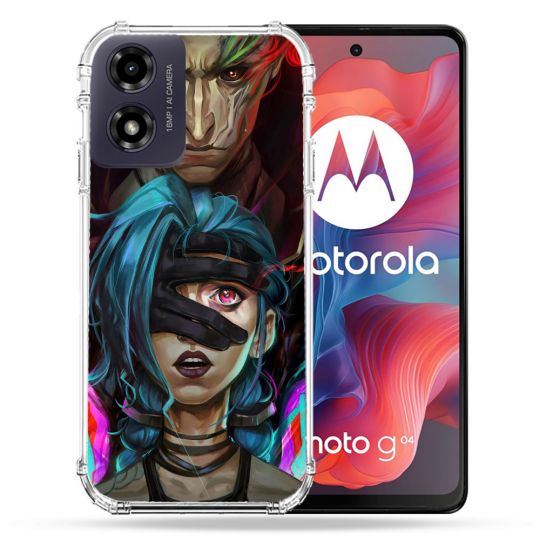 Coque Renforcée Pour Motorola G04 4G Arcane Jynx Bleu
