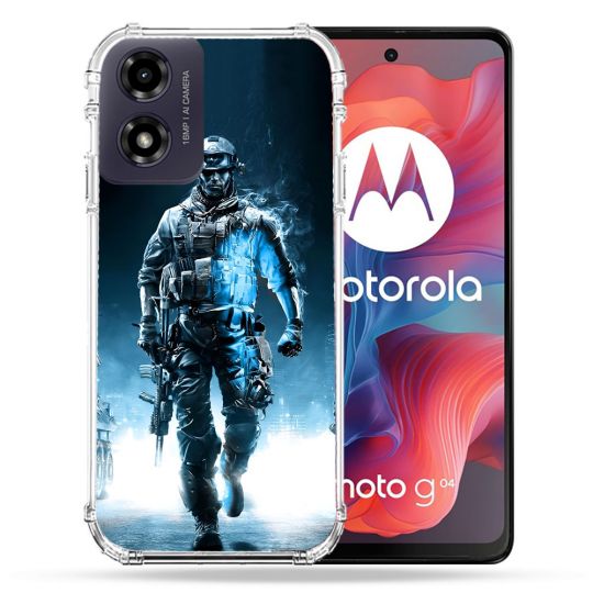 Coque Renforcée Pour Motorola G04 4G Call Of Duty Guerrier