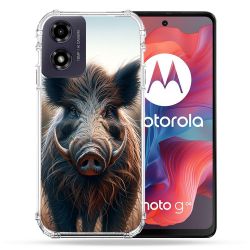 Coque Renforcée Pour Motorola G04 4G Chasse Sanglier Attaque