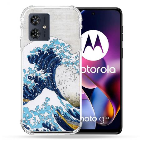 Coque Renforcée Pour Motorola G54 5G Peinture La Grande Vague