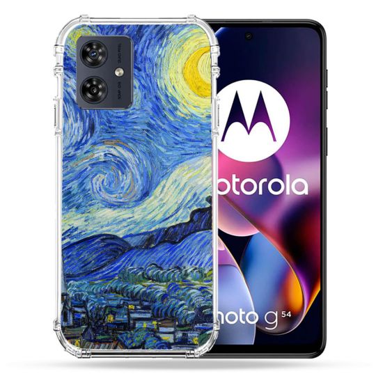 Coque Renforcée Pour Motorola G54 5G Peinture La nuit étoilée