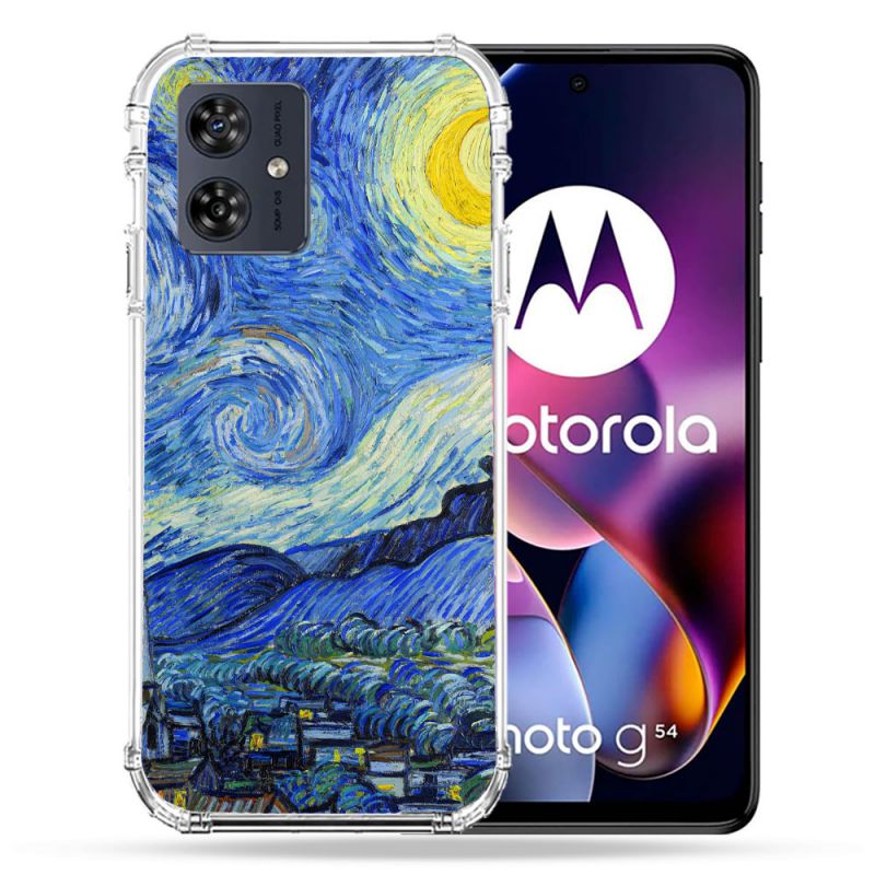 Coque Renforcée Pour Motorola G54 5G Peinture La nuit étoilée