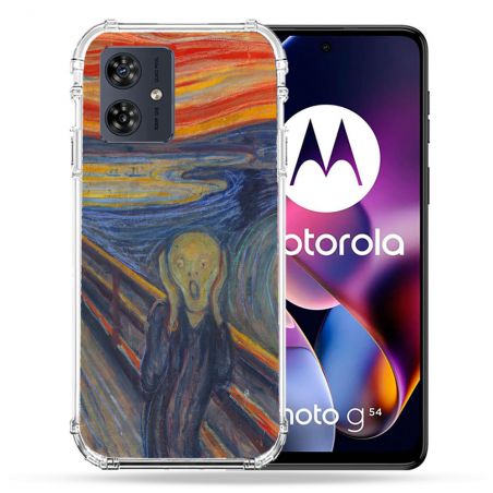 Coque Renforcée Pour Motorola G54 5G Peinture Le Cri