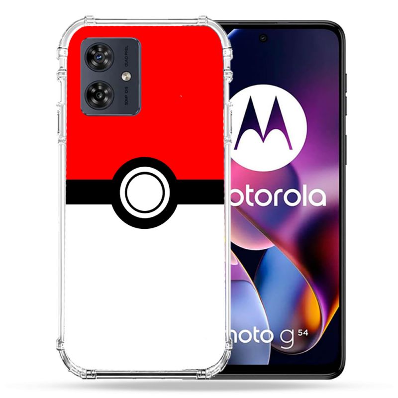 Coque Renforcée Pour Motorola G54 5G Pokemon Pokeball