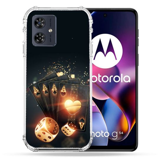 Coque Renforcée Pour Motorola G54 5G Poker Des