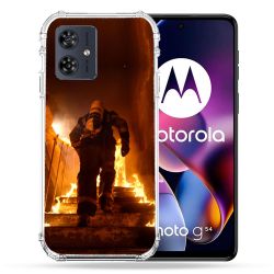 Coque Renforcée Pour Motorola G54 5G Pompier Escalier