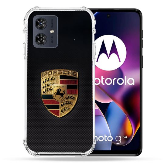Coque Renforcée Pour Motorola G54 5G Porsche Carbone
