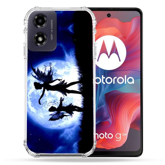 Coque Renforcée Pour Motorola G04 4G Fantastique Fee Lune