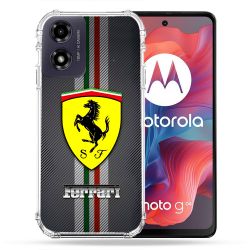 Coque Renforcée Pour Motorola G04 4G Ferrari Carbone