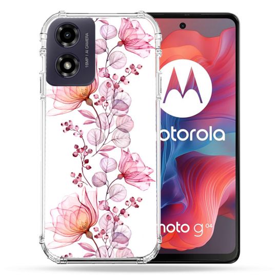 Coque Renforcée Pour Motorola G04 4G Fleur Eclosion