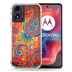 Coque Renforcée Pour Motorola G04 4G Fleur Psychedelic