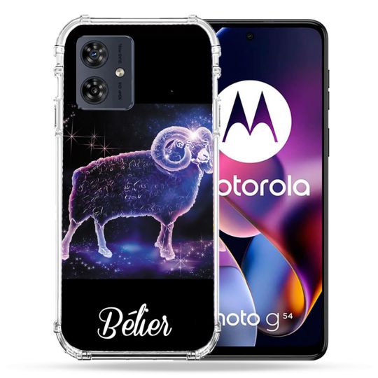 Coque Renforcée Pour Motorola G54 5G Signe Zodiaque 2 Bélier