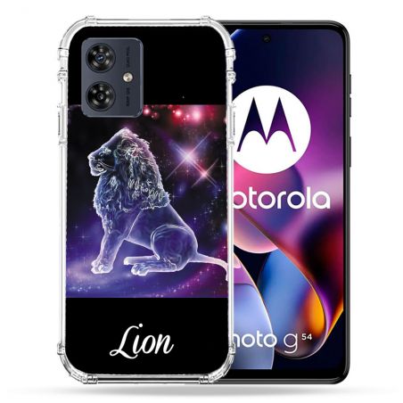 Coque Renforcée Pour Motorola G54 5G Signe Zodiaque 2 Lion