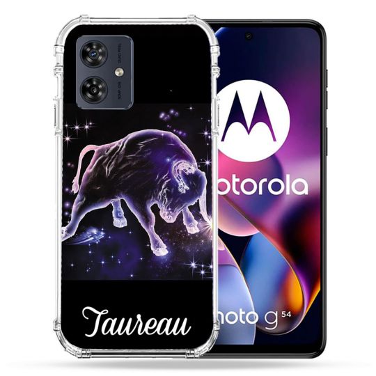 Coque Renforcée Pour Motorola G54 5G Signe Zodiaque 2 Taureau