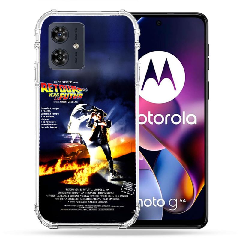 Coque Renforcée Pour Motorola G54 5G Retour Vers Le Futur Affiche