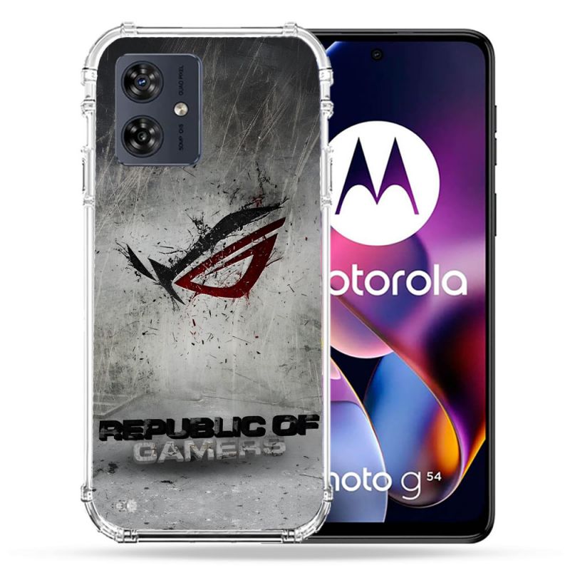Coque Renforcée Pour Motorola G54 5G ROG Gris