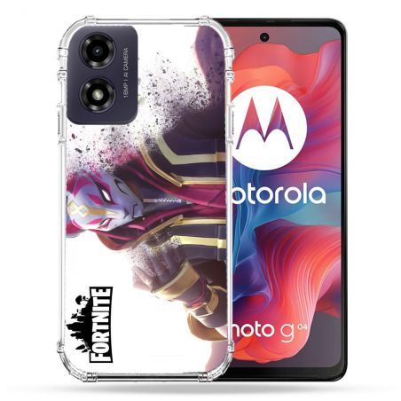Coque Renforcée Pour Motorola G04 4G Fortnite Blanc
