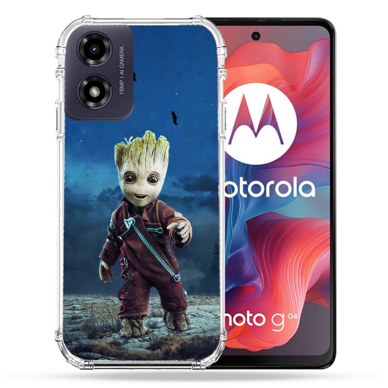 Coque Renforcée Pour Motorola G04 4G Groot Bleu