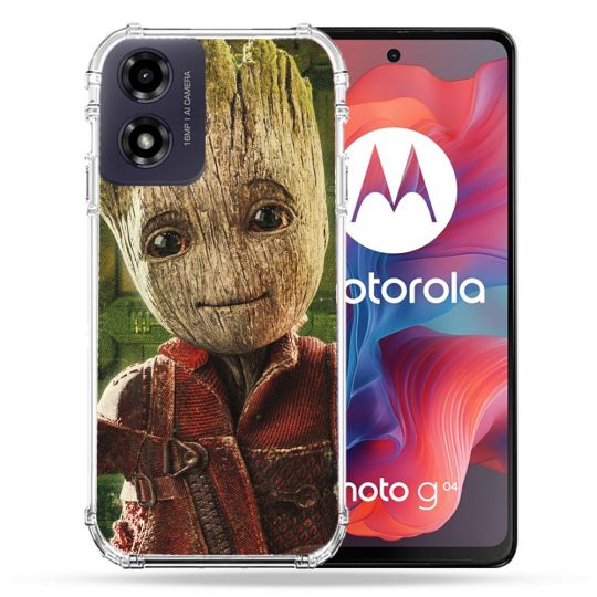 Coque Renforcée Pour Motorola G04 4G Groot Vert