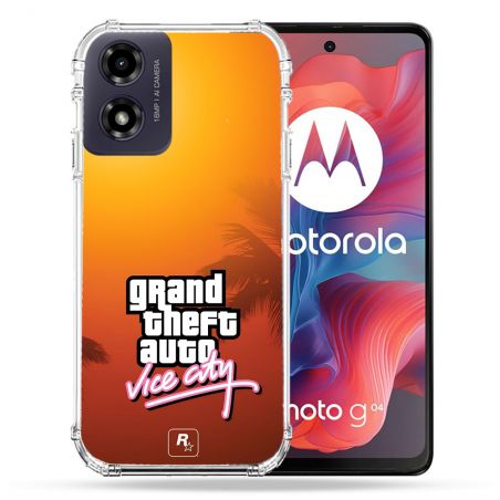 Coque Renforcée Pour Motorola G04 4G GTA Vice City