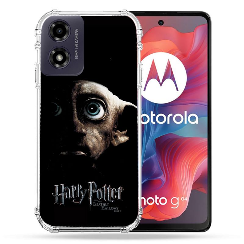 Coque Renforcée Pour Motorola G04 4G Harry Potter Hollows Dobby