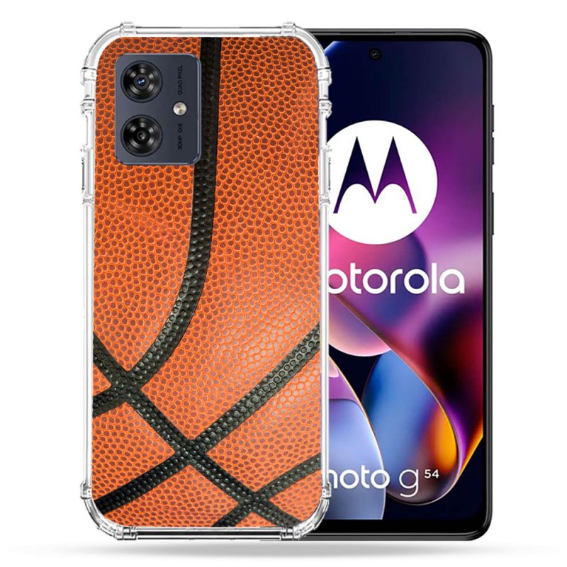 Coque Renforcée Pour Motorola G54 5G Sport Ballon Basket