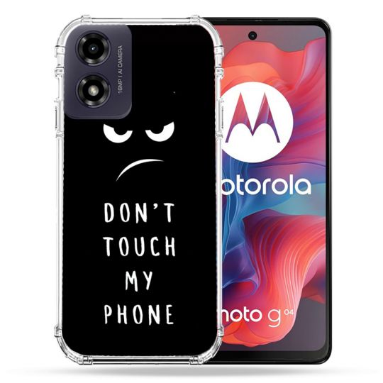 Coque Renforcée Pour Motorola G04 4G Humour Don't Touch